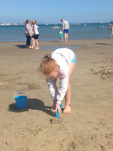 on the beach